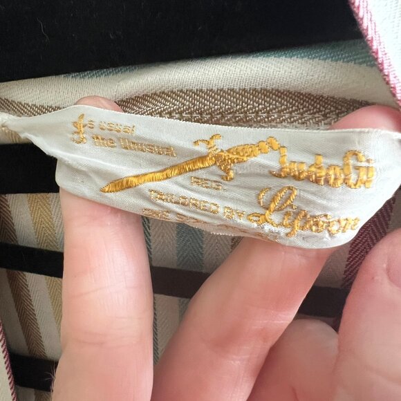 Vintage Rainbow Striped Robe Duster Cardigan Light House Coat Jacket PJs Pajamas - Picture 6 of 10